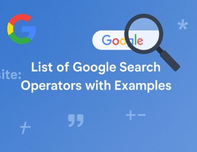 List of Google Search Operators
