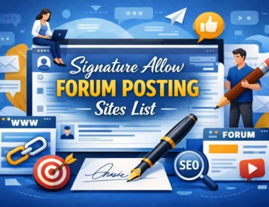 Signature Allow Forum Posting Sites List