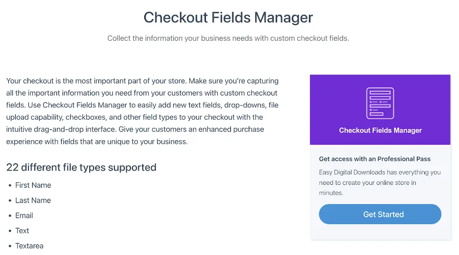 Checkout Field Manager