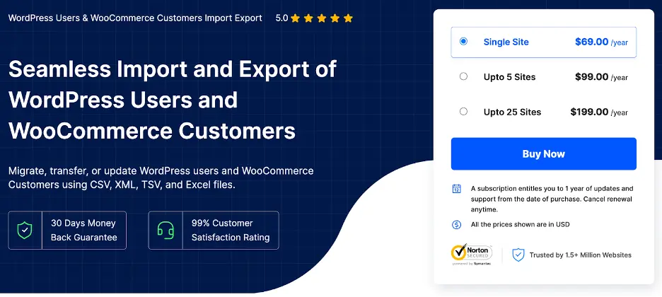 WordPress Users & WooCommerce Customers Import Export