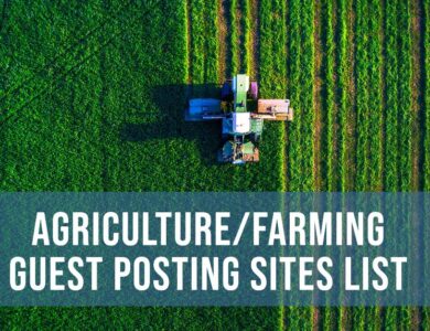 Agriculture/Farming Guest Posting Sites List