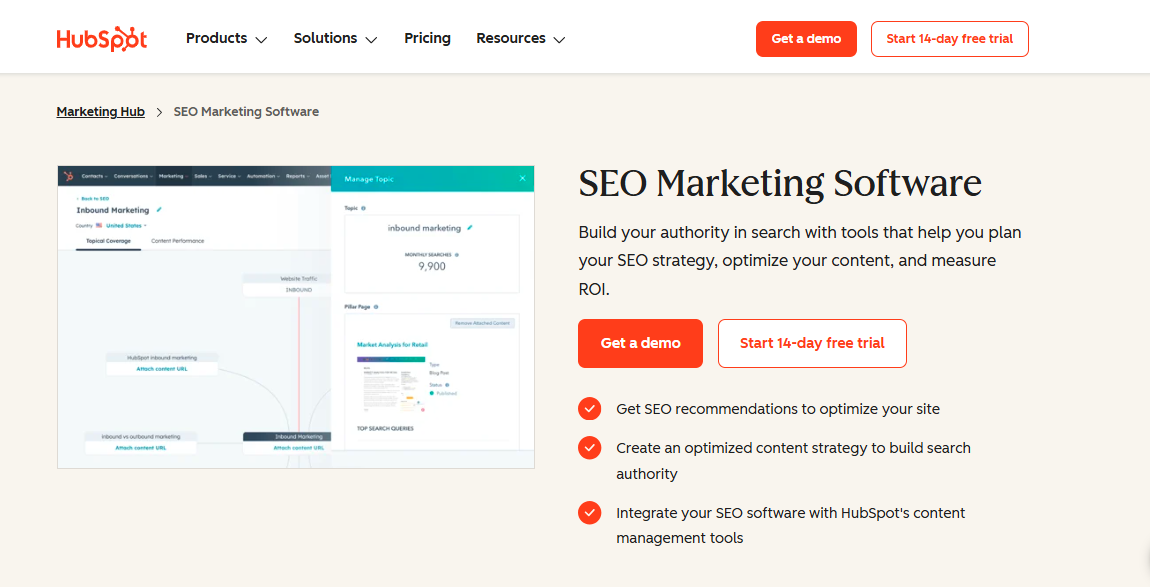HubSpot SEO Marketing Software